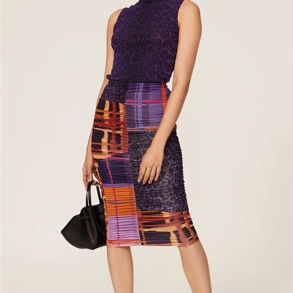 FUZZI women’s XXL midi Colorful Women's Skirt $450 msrp - Picture 1 of 9